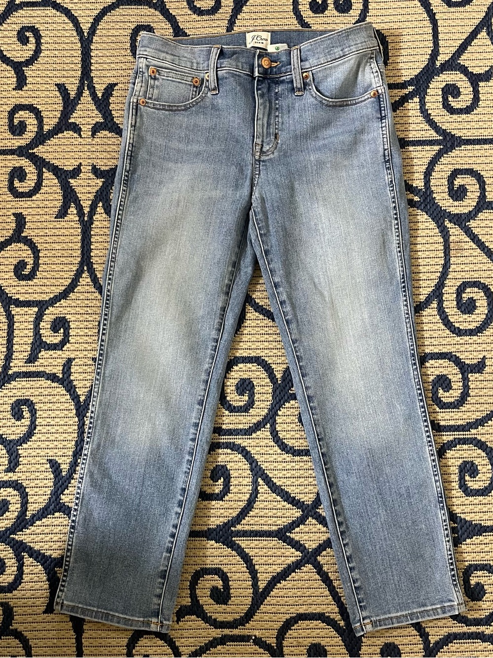 J. Crew Women's Straight-Leg Jeans in Light Blue Wash